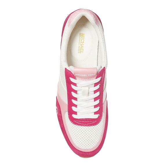 Michael Kors Andi Trainer Sneakers Lace-Up Faux Leather/Suede Pink Nib $225 - Picture 4 of 4